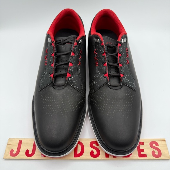 Nike Air Jordan ADG 5 Low Golf Shoes Black Red Bred FQ7874-001 Men’s Sizes Wide - Picture 4 of 13